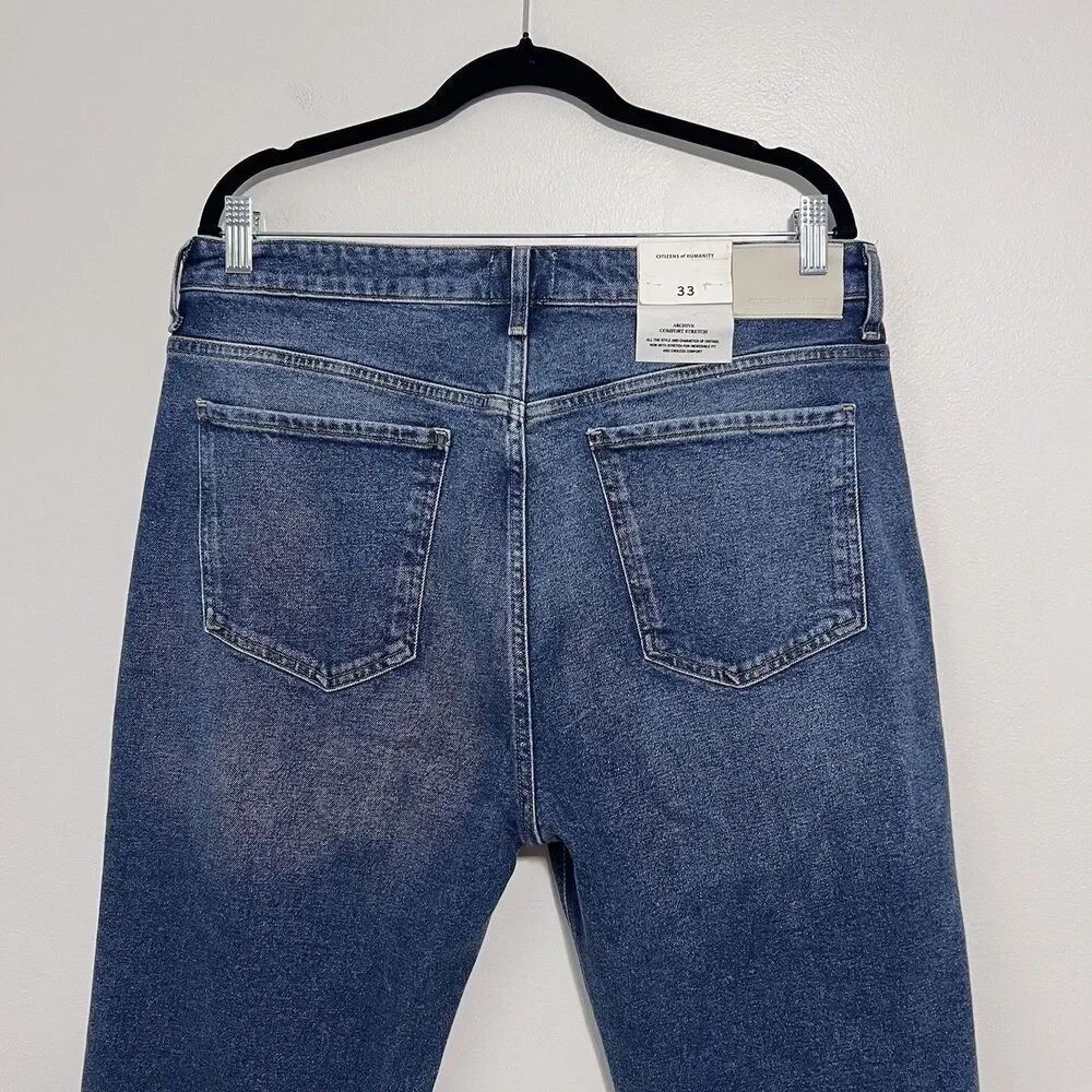 Citizens of Humanity Zurie Straight Leg Jeans Eugene Wash Comfort Stretch NWT 33